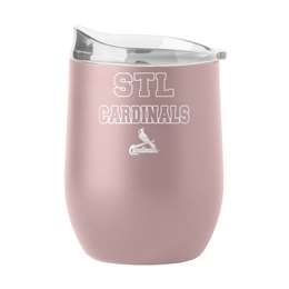 St Louis Cardinals 16oz Stencil Powder Coat Curved Beverage