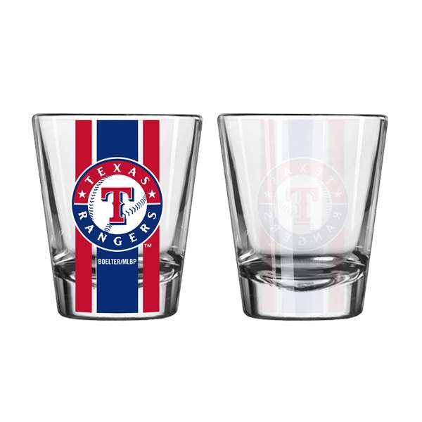 Texas Rangers 2oz Stripe Shot Glass (2 Pack)