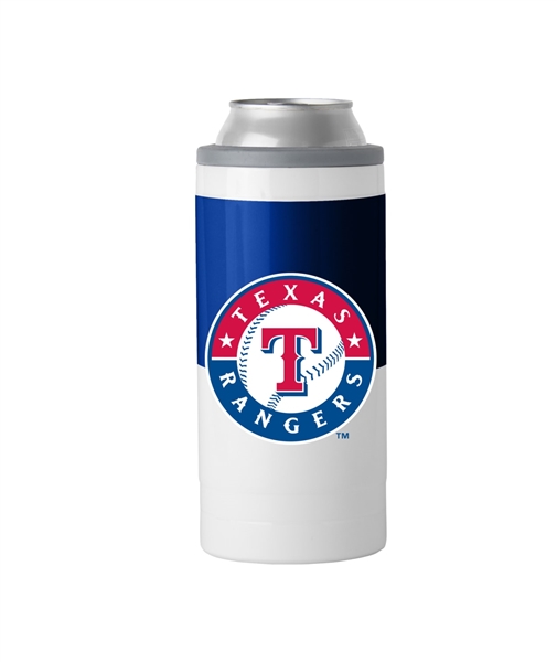 Texas Rangers 12oz Colorblock Slim Can Coolie Coozie