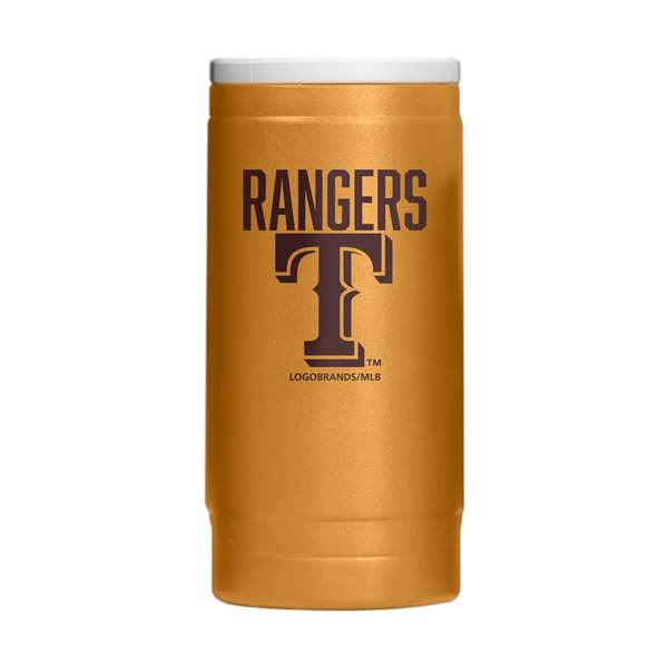 Texas Rangers Huddle Powder Coat Slim Can Coolie
