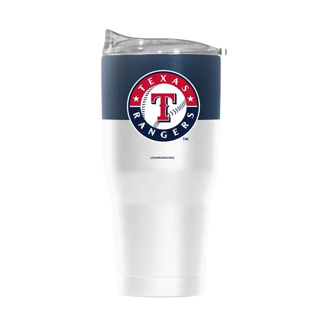 Texas Rangers 30oz Colorblock White Powder Coat Tumbler