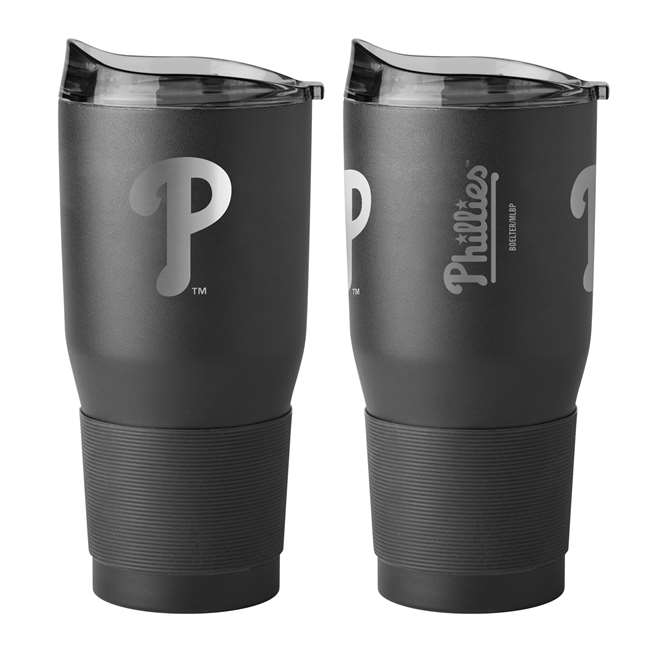 Philadelphia Phillies 30oz Etch Black Powder Coat Tumbler