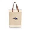 Baltimore Ravens Jute 2 Bottle Insulated Wine Bag  