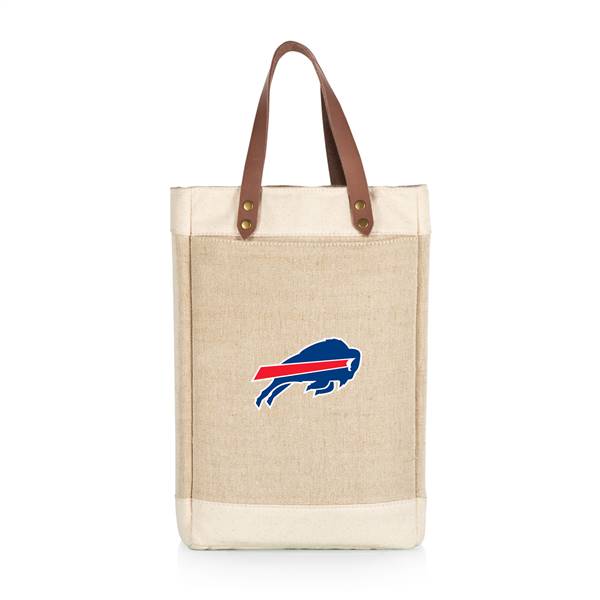 Buffalo Bills Jute 2 Bottle Insulated Wine Bag  