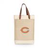 Chicago Bears Jute 2 Bottle Insulated Wine Bag  