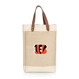 Cincinnati Bengals Jute 2 Bottle Insulated Wine Bag  