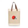 Cleveland Browns Jute 2 Bottle Insulated Wine Bag  