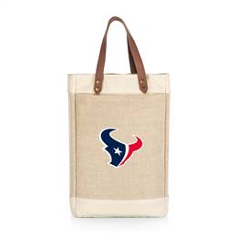 Houston Texans Jute 2 Bottle Insulated Wine Bag  