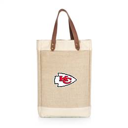 Kansas City Chiefs Jute 2 Bottle Insulated Wine Bag  