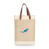 Miami Dolphins Jute 2 Bottle Insulated Wine Bag  