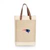 New England Patriots Jute 2 Bottle Insulated Wine Bag  