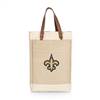 New Orleans Saints Jute 2 Bottle Insulated Wine Bag  
