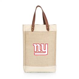 New York Giants Jute 2 Bottle Insulated Wine Bag  