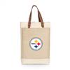 Pittsburgh Steelers Jute 2 Bottle Insulated Wine Bag  