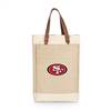 San Francisco 49ers Jute 2 Bottle Insulated Wine Bag  