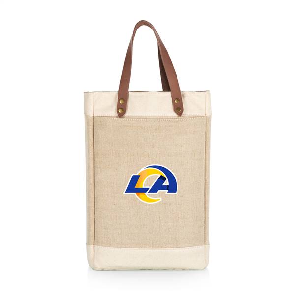 Los Angeles Rams Jute 2 Bottle Insulated Wine Bag  