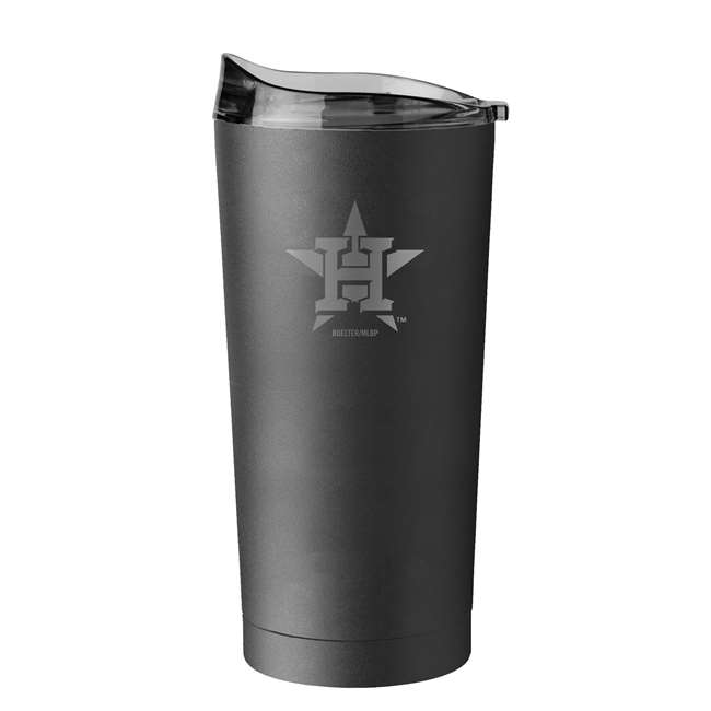 Houston Astros 20oz Etch Black Powder Coat Tumbler