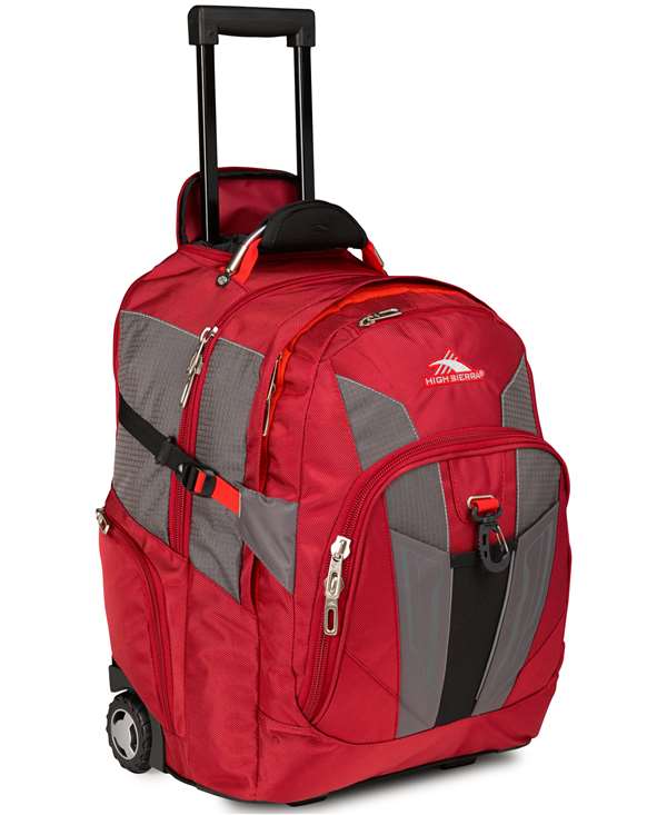 High Sierra HS XBT Wheeled Backpack CARMINE/RED LIN