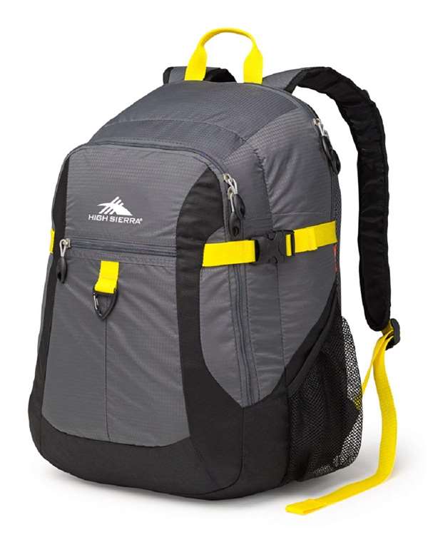 High Sierra COMPUTER BACKPACK GREY/MERCURY/BLACK/SUNFLOWER