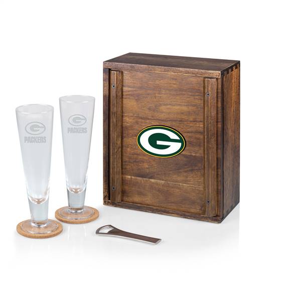 Green Bay Packers Pilsner Beer Glass Drink Set