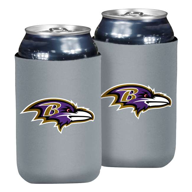 Baltimore Ravens Custom Can Coozie -Heather Gray