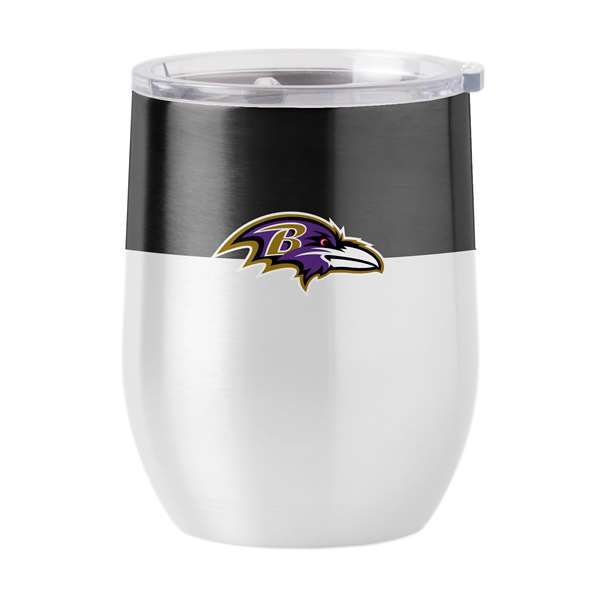 Baltimore Ravens Colorblock 16oz Stainless Curved Beverage  