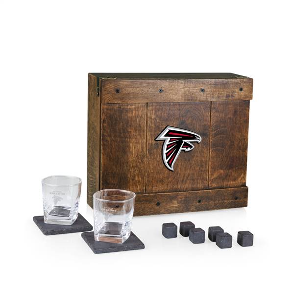Atlanta Falcons Whiskey Box Drink Set