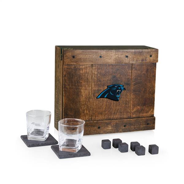 Carolina Panthers Whiskey Box Drink Set