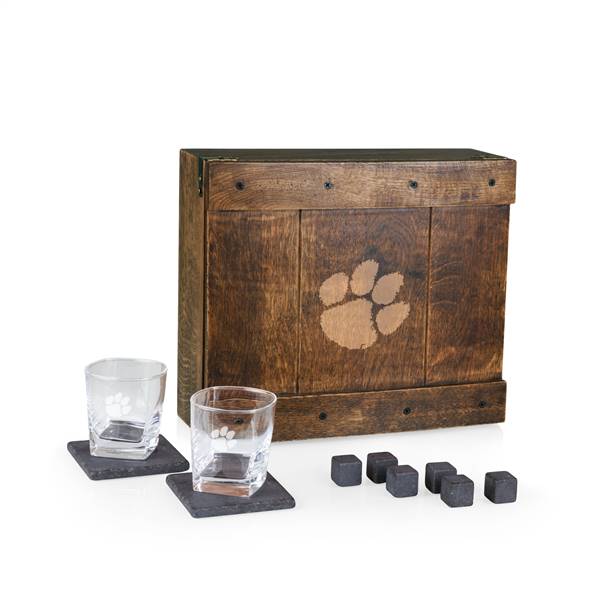 Clemson Tigers Whiskey Box Drink Set