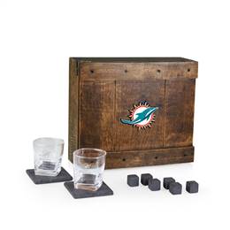 Miami Dolphins Whiskey Box Drink Set