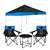 Carolina Panthers Canopy Tailgate Bundle - Set Includes 9X9 Canopy, 2 Chairs and 1 Side Table