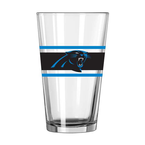 Carolina Panthers 16oz Stripe Pint Glass