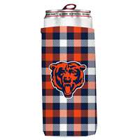 Chicago Bears Plaid Slim Can Coozie