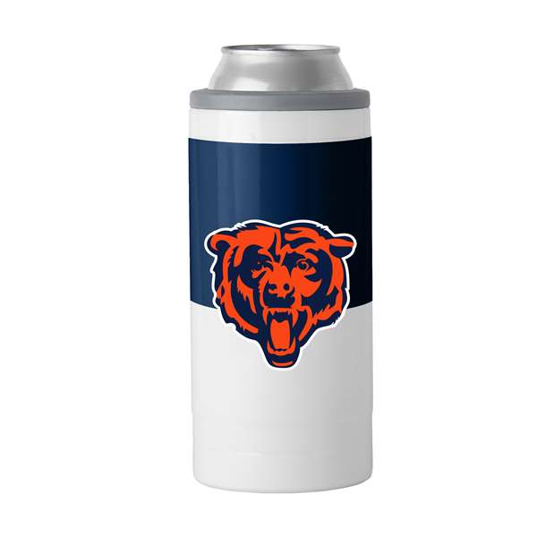 Chicago Bears 12oz Colorblock Slim Can Coolie Coozie  