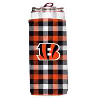 Cincinnati Bengals Plaid Slim Can Coozie