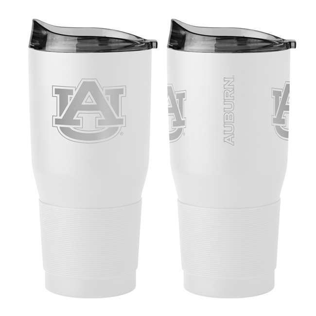 Auburn 30oz Etch White Powder Coat Tumbler