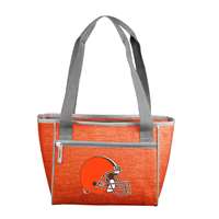 Cleveland Browns Crosshatch 16 Can Cooler Tote Bag