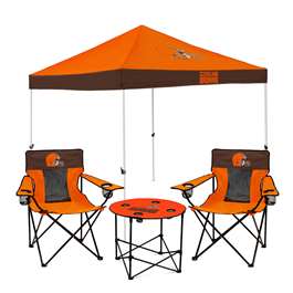 Cleveland Browns Canopy Tailgate Bundle - Set Includes 9X9 Canopy, 2 Chairs and 1 Side Table