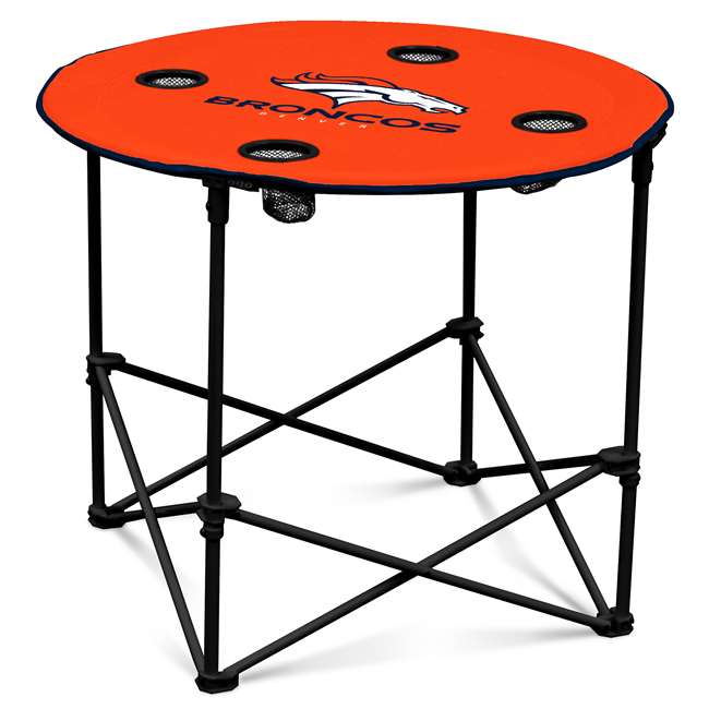 Denver Broncos Round Folding Table with Carry Bag