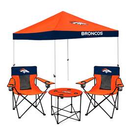 Denver Broncos Canopy Tailgate Bundle - Set Includes 9X9 Canopy, 2 Chairs and 1 Side Table