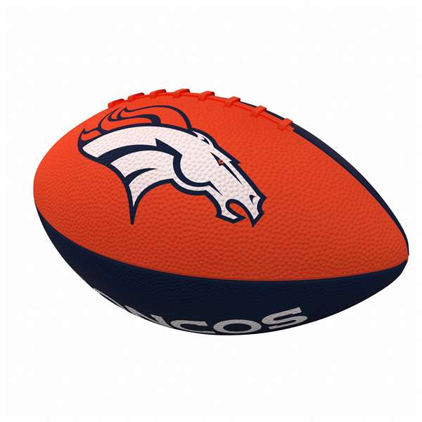Denver Broncos Pinwheel Logo Junior-Size Rubber Football