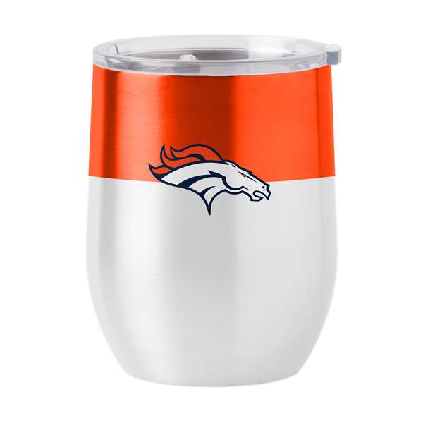 Denver Broncos Colorblock 16oz Stainless Curved Beverage  