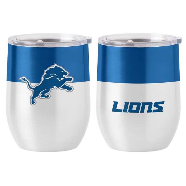 Detroit Lions Colorblock 16oz Stainless Curved Beverage  