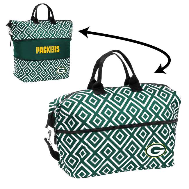 Green Bay Packers Double Diamond Expandable Tote