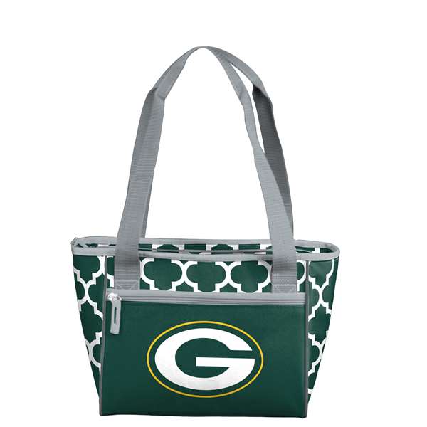 Green Bay Packers Quatrefoil 16 Can Cooler Tote