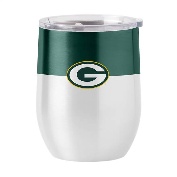 Green Bay Packers 16oz Colorblock Stainless Curved Beverage  