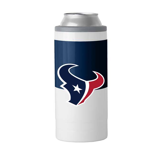 Houston Texans Colorblock 12oz Slim Can Coolie Coozie  