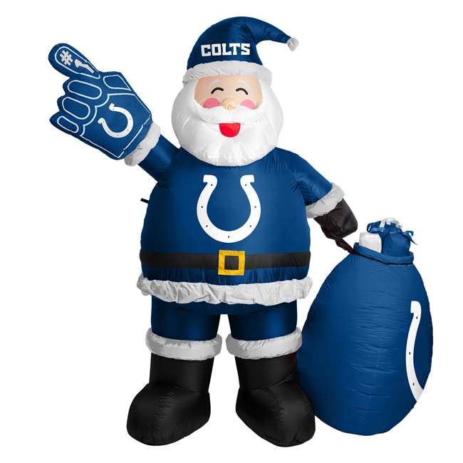 Indianapolis Colts Santa Clause Yard Inflatable 7 Ft Tall  30