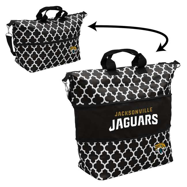 Jacksonville Jaguars Quatrefoil Expandable Tote