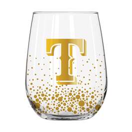 Texas Rangers 16oz Glitz Curved Beverage Glass